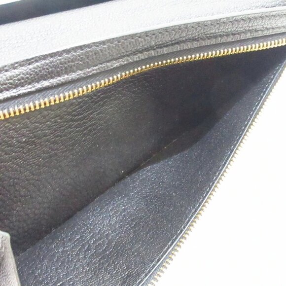 HERMES Bearn Souffle - Black Chevre Square P Long Wallet 788-081625 - Picture 9 of 11